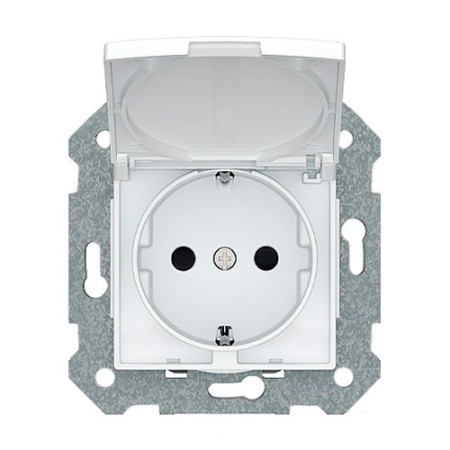 Enchufe IP44 2P+T con tapa Blanco polar BJC 23526-3 VIVA-imagen_A