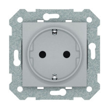 Enchufe 2P+T emborne por tornillos Plata luna BJC 23524-PL VIVA-imagen_A
