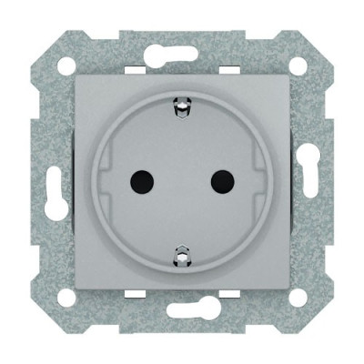 Enchufe 2P+T emborne por tornillos Plata luna BJC 23524-PL VIVA-imagen_A