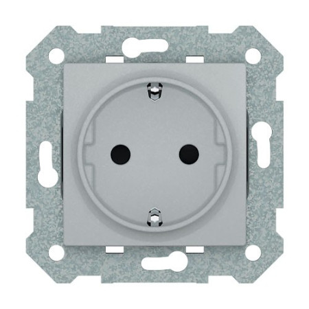 Enchufe 2P+T emborne por tornillos Plata luna BJC 23524-PL VIVA-imagen_A