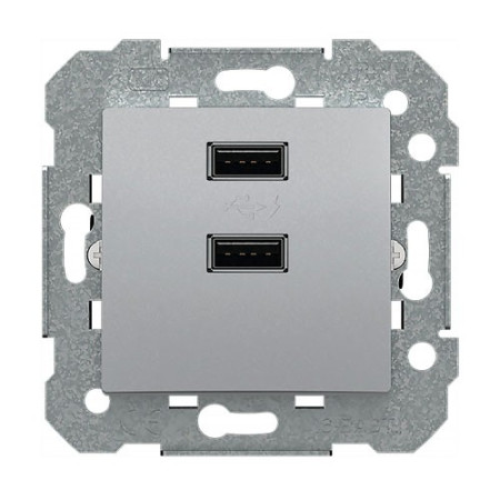 Cargador doble USB Plata luna BJC 23580-PL VIVA-imagen_A