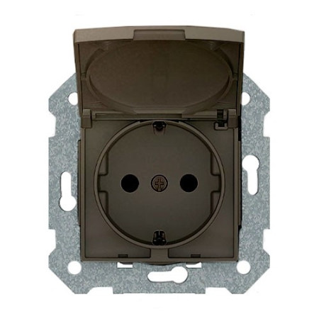 Enchufe IP44 2P+T con tapa Gris lava BJC 23526-3GL VIVA-imagen_A
