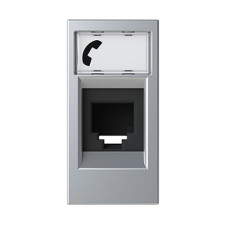 Toma de Telefono RJ12 Plata NIESSEN N2117.6PL ZENIT-imagen_A