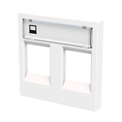 Tapa 2 soportes informaticos Blanca NIESSEN N2218.2BL ZENIT-imagen_B