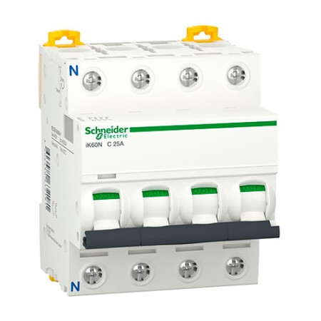Automatico Magnetotermico SCHNEIDER 3P+Neutro 25A A9K24725-imagen_A