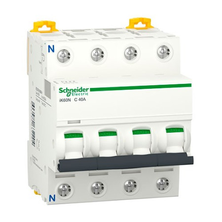 Automatico Magnetotermico SCHNEIDER 3P+Neutro 40A A9K24740-imagen_A