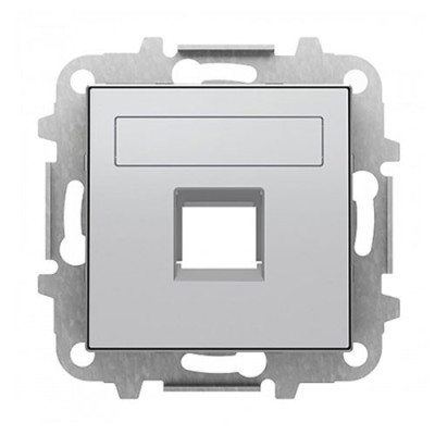 Tapa con persiana 1 soporte (Telefono o Informatica) plata NIESSEN 8518.1-PL SKY-imagen_A