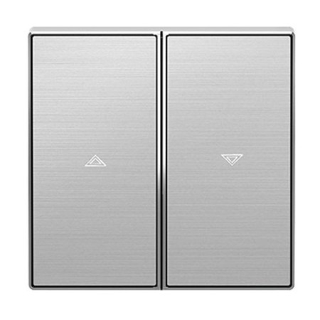 Tecla doble persiana (interruptor-pulsador) acero inoxidable NIESSEN 8544-AI SKY-imagen_A