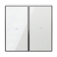 Tecla doble persiana (interruptor-pulsador) cristal blanco NIESSEN 8544-CB SKY-imagen_A