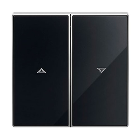 Tecla doble persiana (interruptor-pulsador) cristal negro NIESSEN 8544-CN SKY-imagen_A
