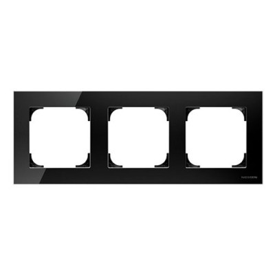 Marco de 3 elementos cristal negro NIESSEN 8573-CN SKY-imagen_A