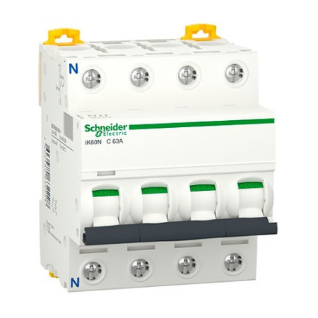 Automatico Magnetotermico SCHNEIDER 3P+Neutro 63A A9K24763-imagen_A