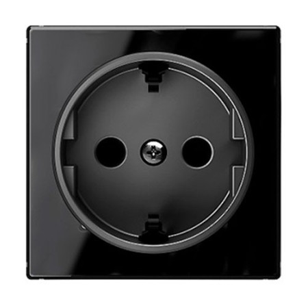 Tapa de Enchufe Schuko cristal negro NIESSEN 8588-CN SKY-imagen_A