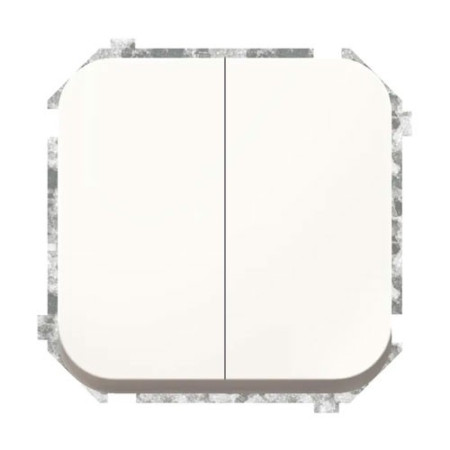 Doble interruptor estanco IP44 de exterior para empotrar blanco-imagen_A