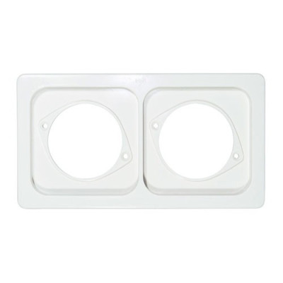 Marco 2 elementos estanco IP44 de exterior para empotrar blanco-imagen_A