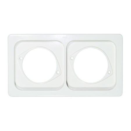 Marco 2 elementos estanco IP44 de exterior para empotrar blanco-imagen_A