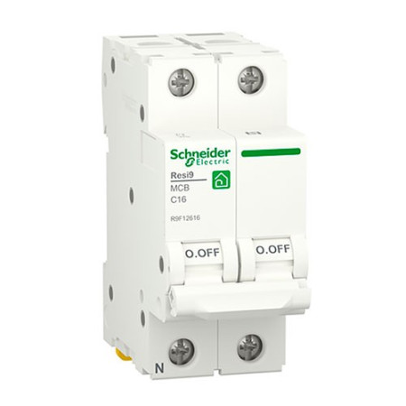 Automatico Magnetotermico SCHNEIDER 1P+N 16A vivienda R9F12616 Resi9-imagen_A