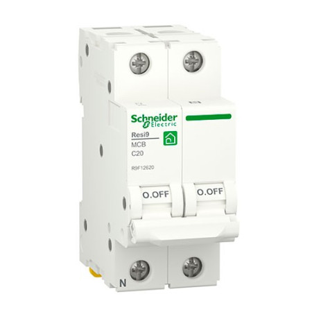 Automatico Magnetotermico SCHNEIDER 1P+N 20A vivienda R9F12620 Resi9-imagen_A