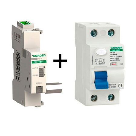 Diferencial rearmable WERDEN 2x25x30 mA con 3 rearmes-imagen_A