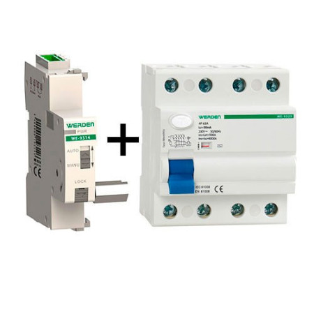 Diferencial rearmable WERDEN 4x63x30 mA con 3 rearmes-imagen_A
