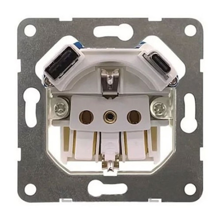 Enchufe 2P+T con doble cargador USB | BJC 18524-USB MEGA - Cargador eficiente