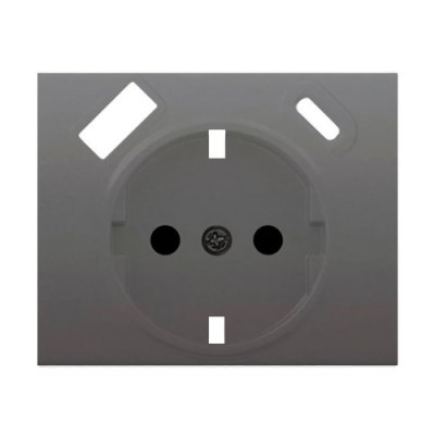 Tapa enchufe 2P+T con USB acero | BJC 18724-USB-AN IRIS