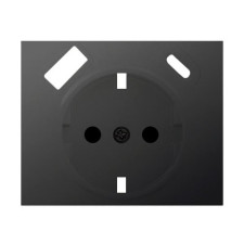 Tapa enchufe 2P+T USB antracita cosso | BJC 22724-USB-AC MEGA