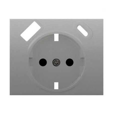 Tapa enchufe 2P+T USB aluminio fusión | BJC 22724-USB-AF MEGA
