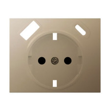 Tapa enchufe 2P+T USB bronce niebla | BJC 22724-USB-BN MEGA