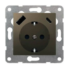 Enchufe con doble cargador USB Gris lava | BJC 23526-USB-GL VIVA