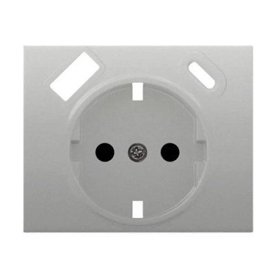 Tapa enchufe 2P+T con USB aluminio | BJC 18724-USB-MA IRIS