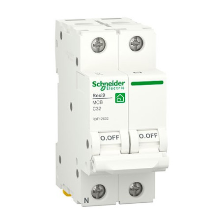Automatico Magnetotermico SCHNEIDER 1P+N 32A vivienda R9F12632 Resi9-imagen_A
