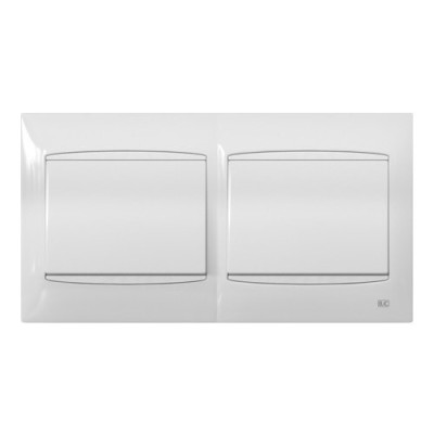 Pack BJC Coral doble interruptor en marco de 2 completo Blanco-imagen_1