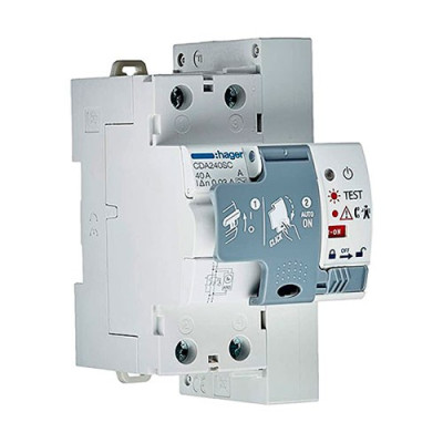 Diferencial rearmable HAGER tipo A de 2P 40A 30mA CDA240SC-imagen_A