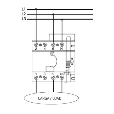 Diferencial rearmable CIRCUTOR de 4P 40A 30mA P26F21-imagen_E