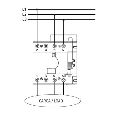 Diferencial rearmable CIRCUTOR de 4P 40A 30mA P26F21-imagen_E