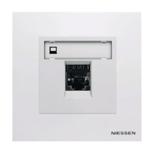 Pack Niessen Zenit toma de datos RJ45 completa Blanca-imagen_1