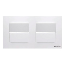 Pack Niessen Zenit doble interruptor en marco de 2 completo Blanco-imagen_1