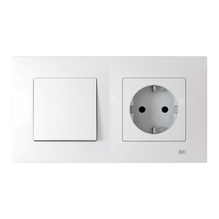 Pack BJC Viva cruzamiento + enchufe schuko completo Blanco Polar-imagen_1