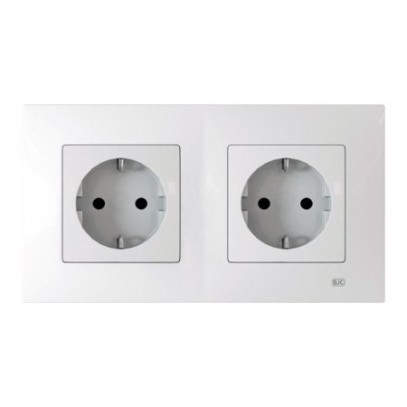 Pack BJC Viva doble enchufe schuko completo Blanco Polar-imagen-1