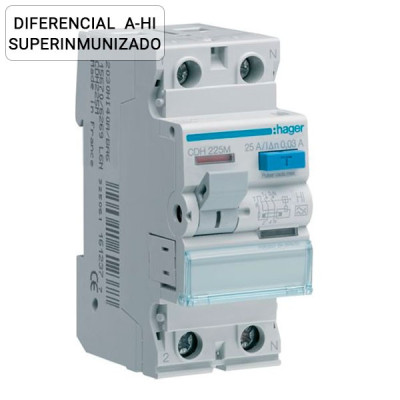 Diferencial SuperInmunizado HAGER 2P 25A 30mA CDH225M-imagen_B