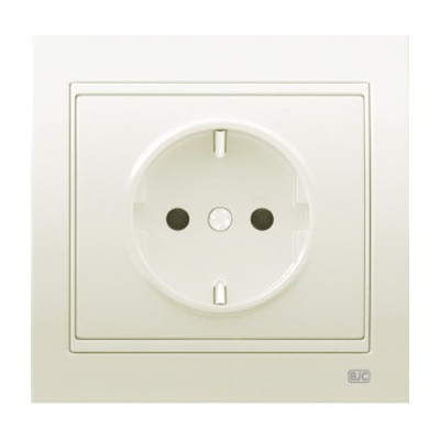 Pack BJC Mega enchufe schuko completo Blanco Satín-imagen-1