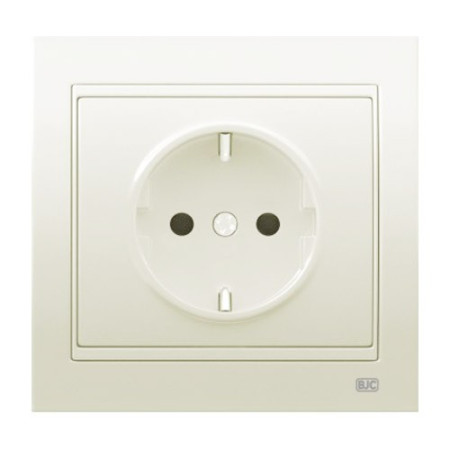 Pack BJC Mega enchufe schuko completo Blanco Satín-imagen-1