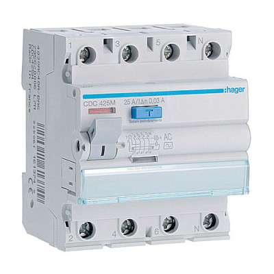 Diferencial HAGER 4P 25A 30mA CDC425M-imagen_A
