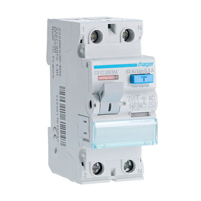 Diferencial HAGER 2P 63A 300mA CFC263M-imagen_A