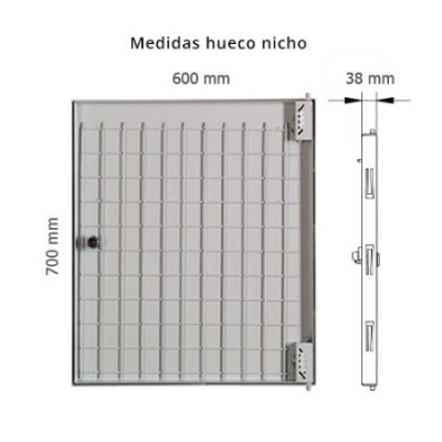 Puerta metálica empotrable panelable 60x70 cm para acometida exterior-imagen_B