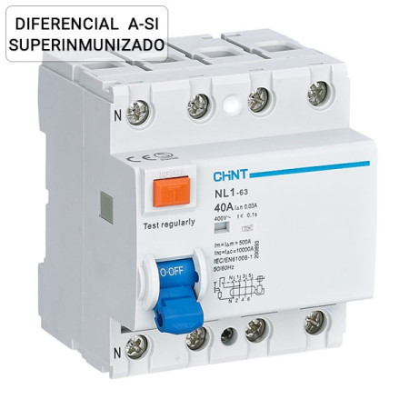 Diferencial SuperInmunizado CHINT de 4P 40A 30mA NL1-4-40-30ASi-imagen_B