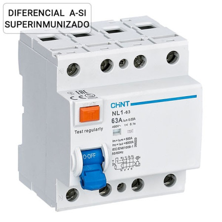 Diferencial SuperInmunizado CHINT de 4P 63 30mA NL1-4-63-30ASi-imagen_B