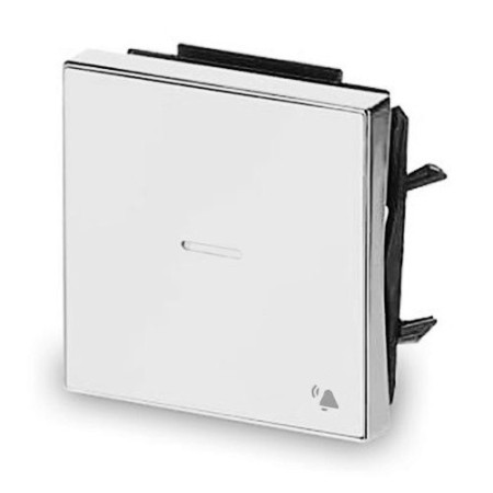 Tecla pulsador timbre con visor blanco soft NIESSEN 8504.3-BL SKY-imagen_B