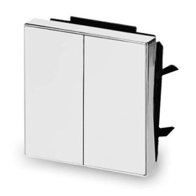 Tecla doble interruptor conmutador y cruzamiento blanco soft NIESSEN 8511-BL SKY-imagen_B